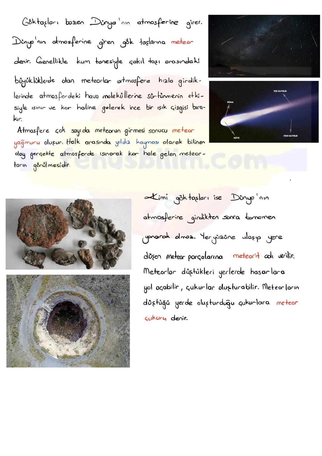 # GÜNEŞ SİSTEMİ
Güneş'in çekim gücünün etkisi ile belirli yörüngelerde hareket eden geze-
genlerin, uyduların, kuyruklu yıldızlar gibi gök