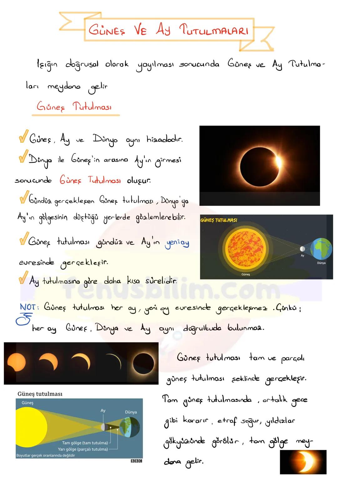 # GÜNEŞ SİSTEMİ
Güneş'in çekim gücünün etkisi ile belirli yörüngelerde hareket eden geze-
genlerin, uyduların, kuyruklu yıldızlar gibi gök