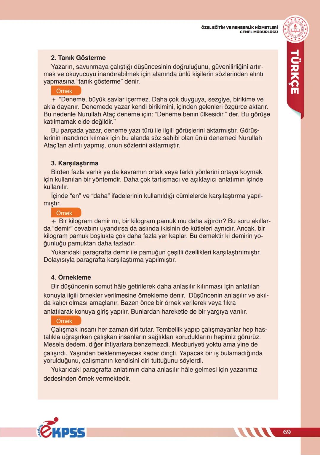 PARAGRAF BİLGİSİ
ÖZEL EĞİTİM VE REHBERLİK HİZMETLERİ
GENEL MÜDÜRLÜĞÜ
TÜRKÇE
PARAGRAF BİLGİSİ
Herhangi bir yazıda ele alınan düşünceyle ilg