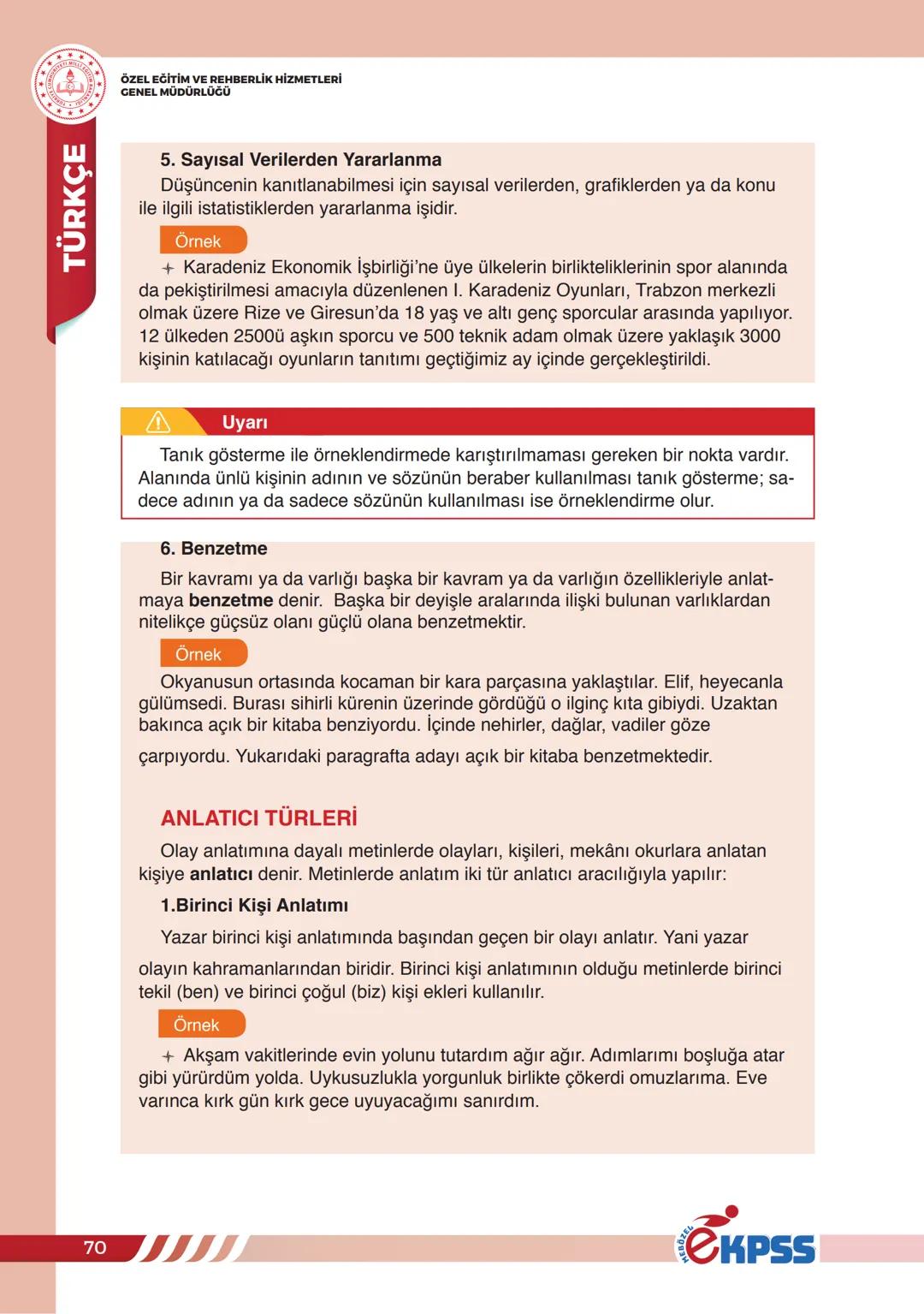 PARAGRAF BİLGİSİ
ÖZEL EĞİTİM VE REHBERLİK HİZMETLERİ
GENEL MÜDÜRLÜĞÜ
TÜRKÇE
PARAGRAF BİLGİSİ
Herhangi bir yazıda ele alınan düşünceyle ilg