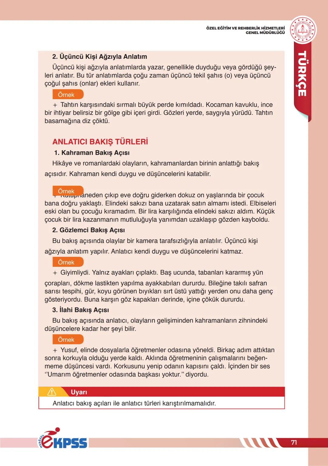 PARAGRAF BİLGİSİ
ÖZEL EĞİTİM VE REHBERLİK HİZMETLERİ
GENEL MÜDÜRLÜĞÜ
TÜRKÇE
PARAGRAF BİLGİSİ
Herhangi bir yazıda ele alınan düşünceyle ilg