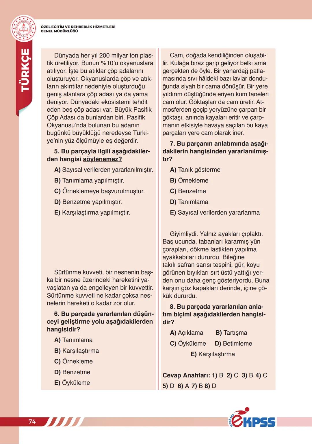 PARAGRAF BİLGİSİ
ÖZEL EĞİTİM VE REHBERLİK HİZMETLERİ
GENEL MÜDÜRLÜĞÜ
TÜRKÇE
PARAGRAF BİLGİSİ
Herhangi bir yazıda ele alınan düşünceyle ilg