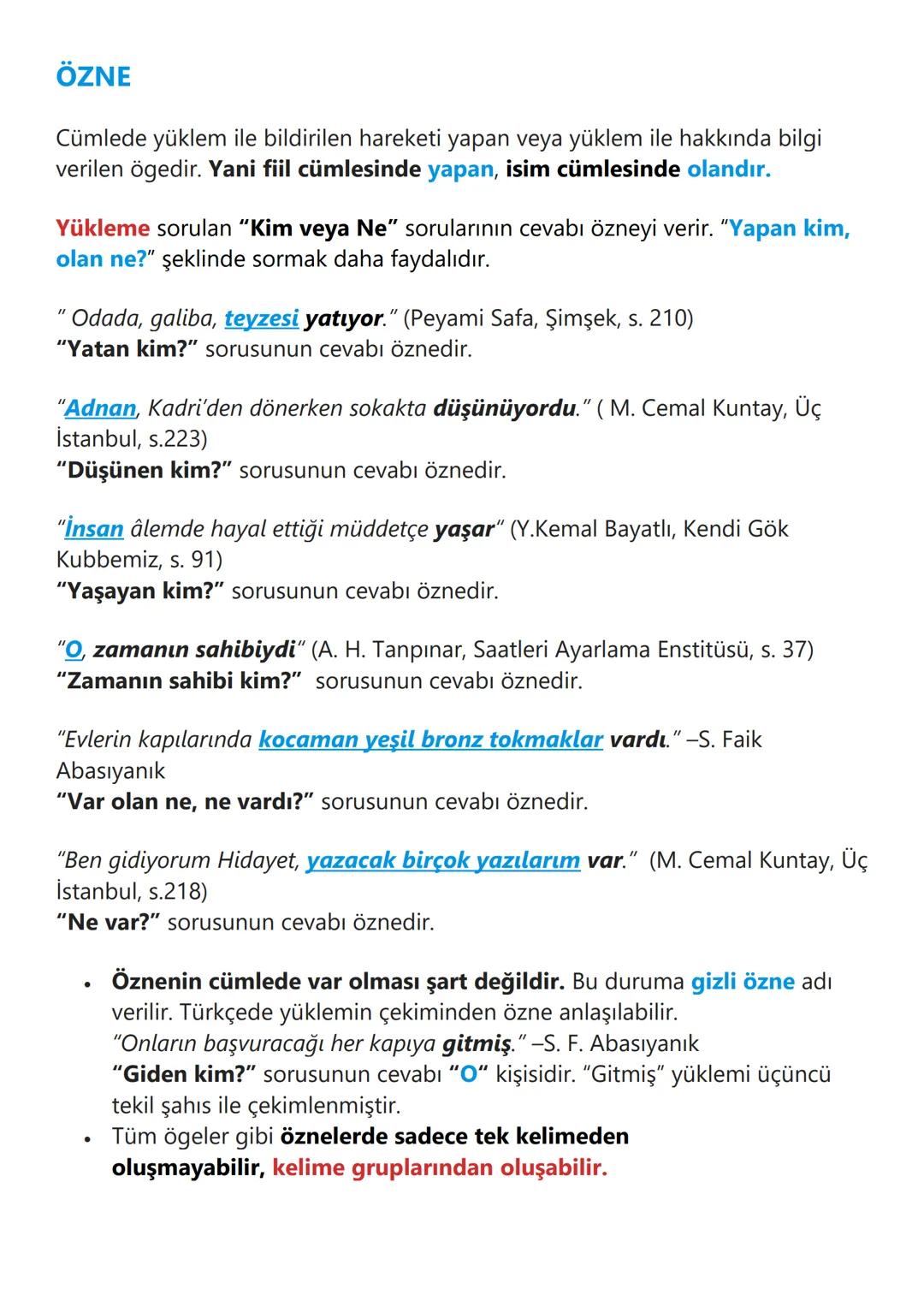 # 8.Sınıf Cümlenin Öğeleri Konu Anlatımı
Cümlenin Öğeleri
Temel Ögeler
Yan Ögeler
Özne
olan ne?
yapan kim?
Yüklem
Dolaylı Tümleç
nerey