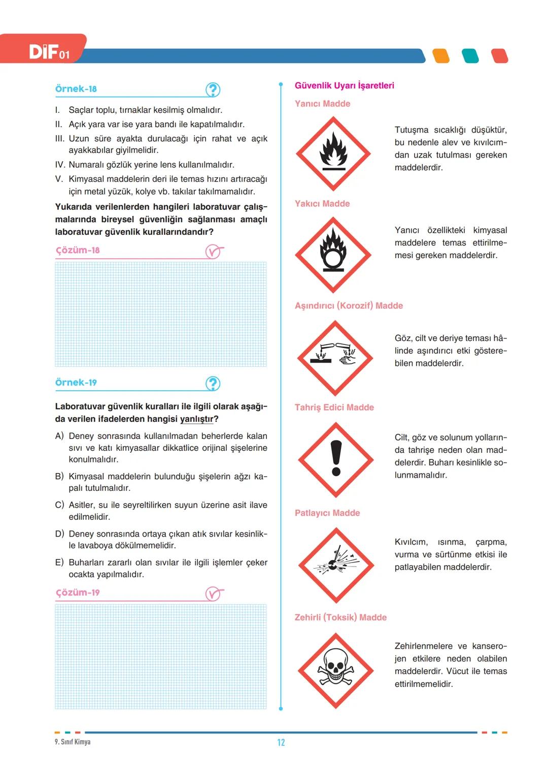 DIF
KİMYA
SİMYADAN KİMYAYA
FÖY
01
9.1.1.1. Kimyanın bilim olma sürecini açıklar.
9.1.2.1. Kimyanın ve kimyacıların başlıca çalışma alanl