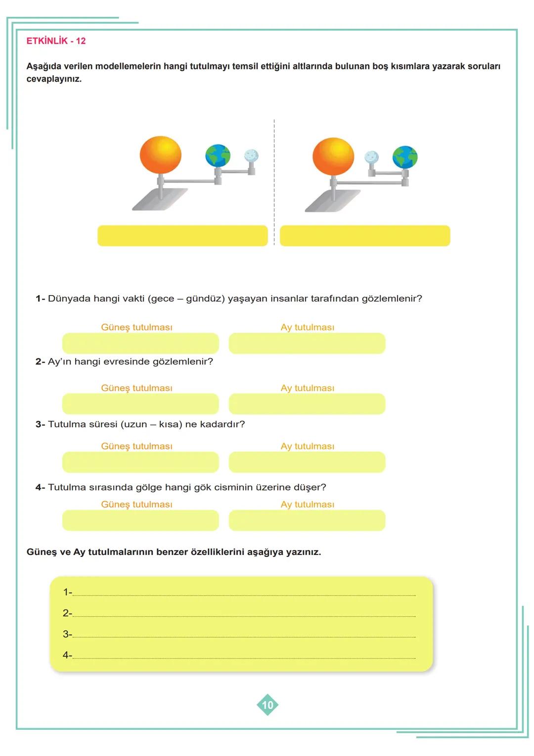 6.SINIF 1. ÜNİTE
ÇALIŞMA FASİKÜLÜ
FEN BİLİMLERİ
Bu kitapçık HATAY Ölçme Değerlendirme Merkezi
tarafından hazırlanmıştır. ETKİNLİK - 1
1
2
3