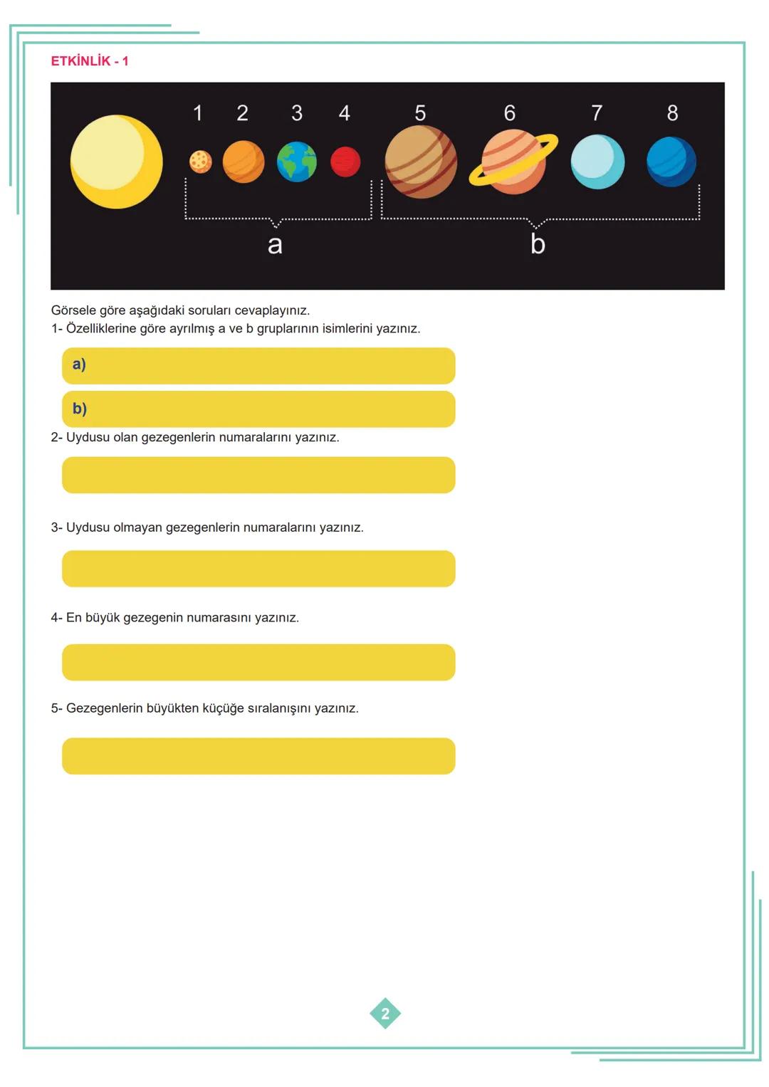 6.SINIF 1. ÜNİTE
ÇALIŞMA FASİKÜLÜ
FEN BİLİMLERİ
Bu kitapçık HATAY Ölçme Değerlendirme Merkezi
tarafından hazırlanmıştır. ETKİNLİK - 1
1
2
3