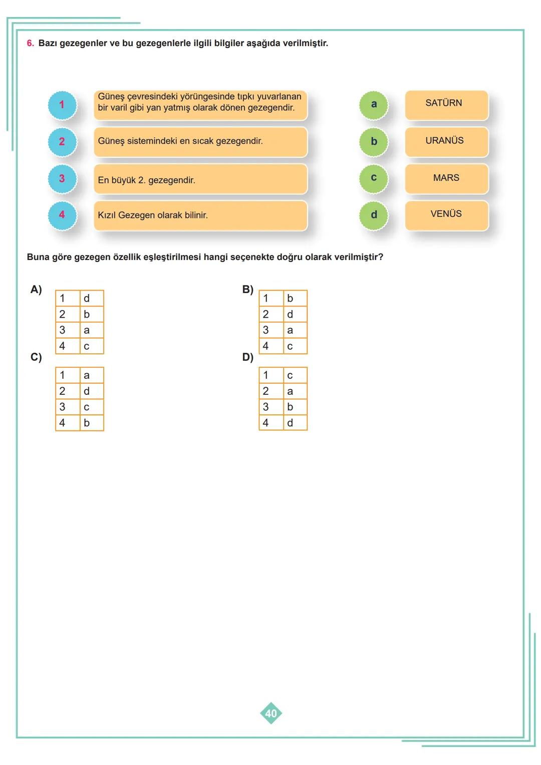 6.SINIF 1. ÜNİTE
ÇALIŞMA FASİKÜLÜ
FEN BİLİMLERİ
Bu kitapçık HATAY Ölçme Değerlendirme Merkezi
tarafından hazırlanmıştır. ETKİNLİK - 1
1
2
3