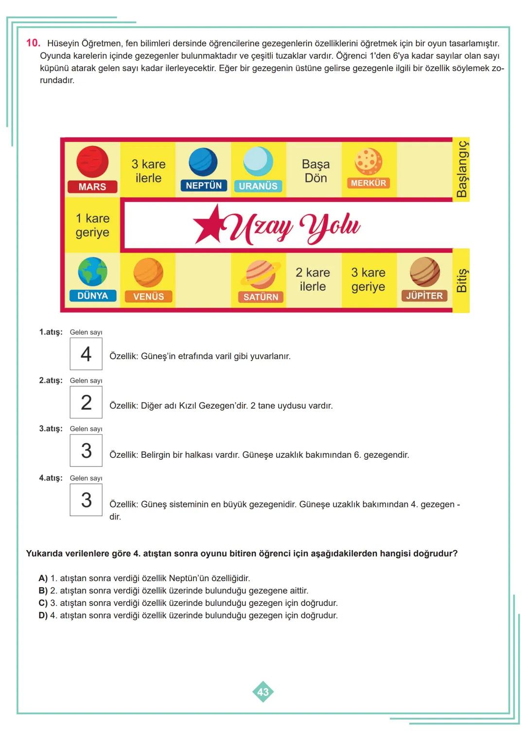6.SINIF 1. ÜNİTE
ÇALIŞMA FASİKÜLÜ
FEN BİLİMLERİ
Bu kitapçık HATAY Ölçme Değerlendirme Merkezi
tarafından hazırlanmıştır. ETKİNLİK - 1
1
2
3