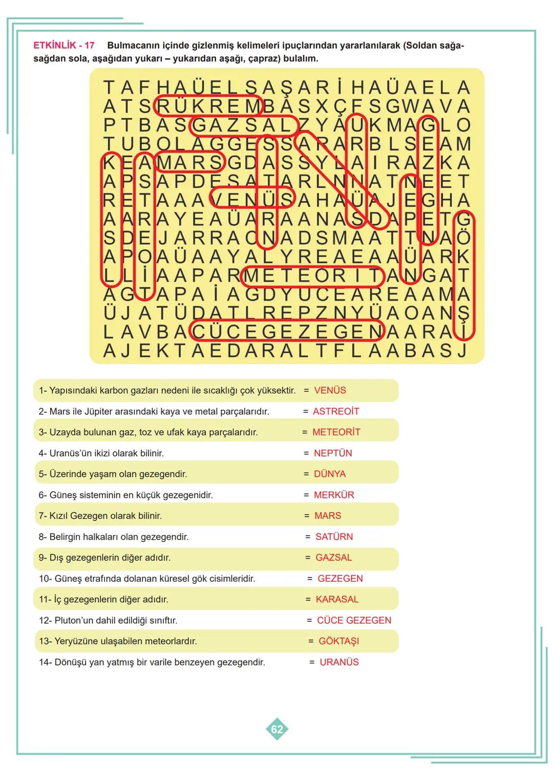 6.SINIF 1. ÜNİTE
ÇALIŞMA FASİKÜLÜ
FEN BİLİMLERİ
Bu kitapçık HATAY Ölçme Değerlendirme Merkezi
tarafından hazırlanmıştır. ETKİNLİK - 1
1
2
3