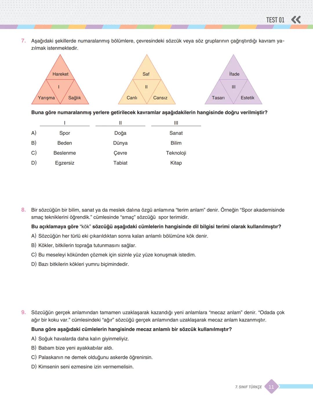 >>>
diM
DERS İŞLEME MODÜLLERİ
1. MODÜL
SÖZCÜKTE ANLAM
Sözcüklerde Çok Anlamlılık
Gerçek Anlam
Mecaz Anlam
Terim Anlam
Sözcükler Arası Anlam