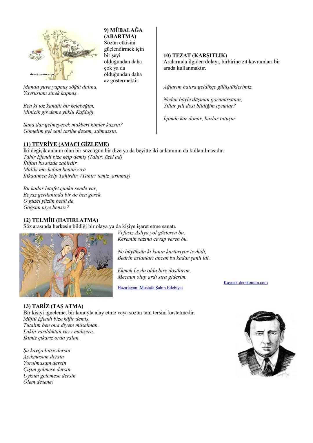 9.Sınıf Edebiyat 1.Tema:Sözün İnceliği (Şiir) Ders Notları Konu Anlatımı- PDF
1.Tema: Sözün İçeriği / Okuma: Şiir
İçerik
1. Edebiyat Kav