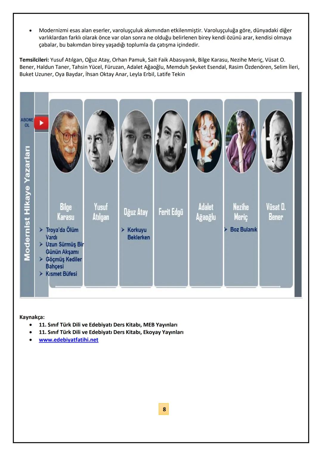 11. SINIF TÜRK DİLİ VE EDEBİYATI
DERS NOTLARI (2019-2020)
2. ÜNİTE: HİKÂYE
2.ÜNİTE: HİKÂYE (ÖYKÜ)
ÜNİTE KONULARI
1923-1940 Cumhuriyet Döne