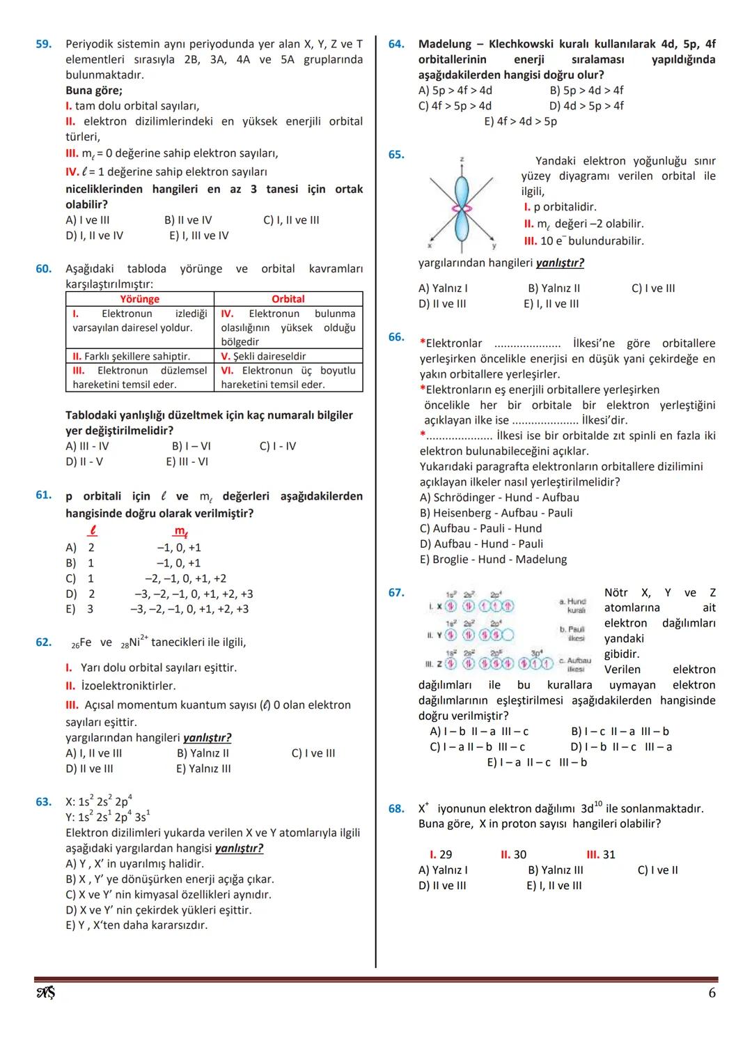 11. SINIF MODERN ATOM TEORİSİ
1.
Bohr atom modeline göre, her katmanın bir enerjisi
vardır.
enerjisi bulunduğu katmanın enerjisine
bağlıdır.