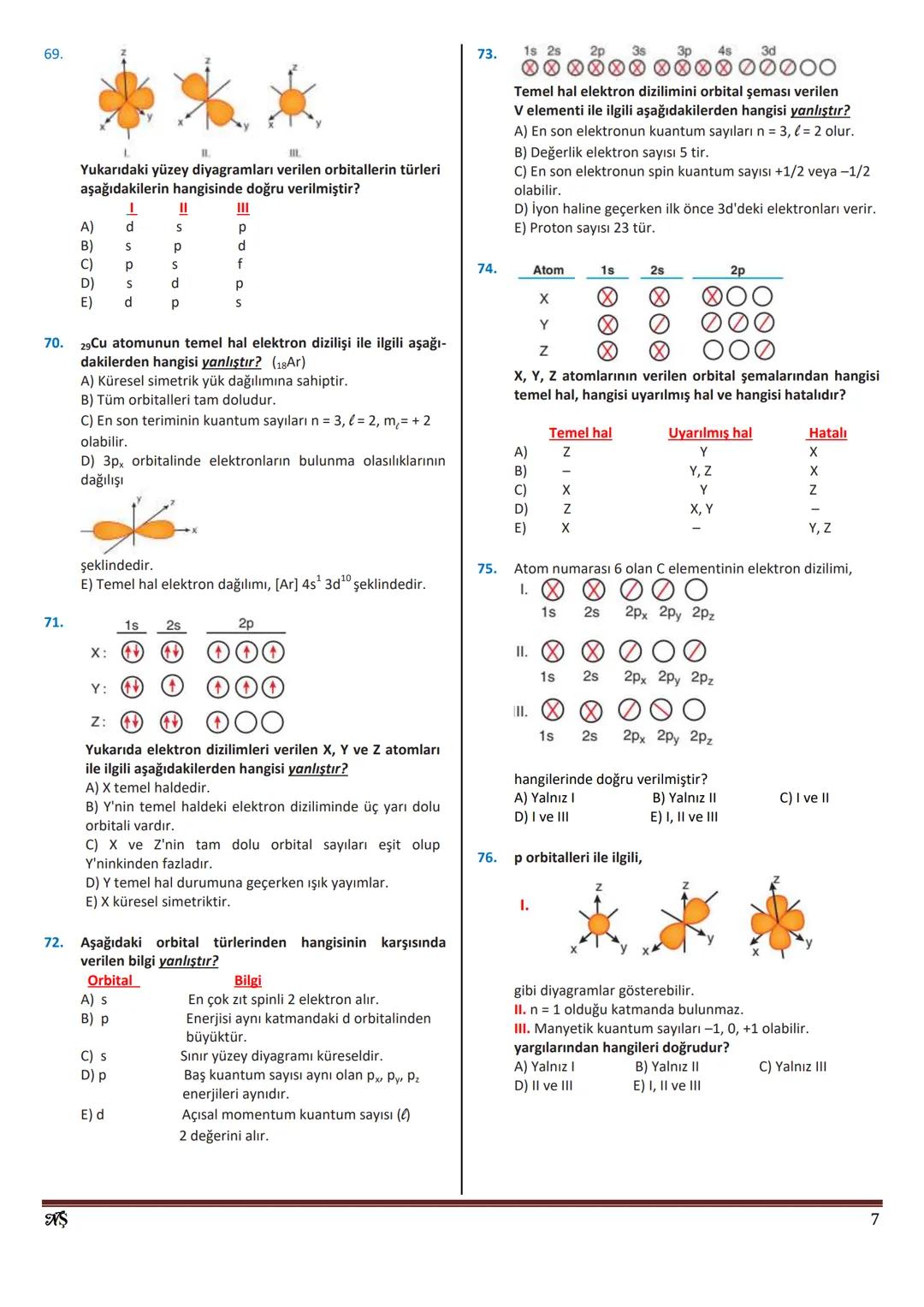 11. SINIF MODERN ATOM TEORİSİ
1.
Bohr atom modeline göre, her katmanın bir enerjisi
vardır.
enerjisi bulunduğu katmanın enerjisine
bağlıdır.