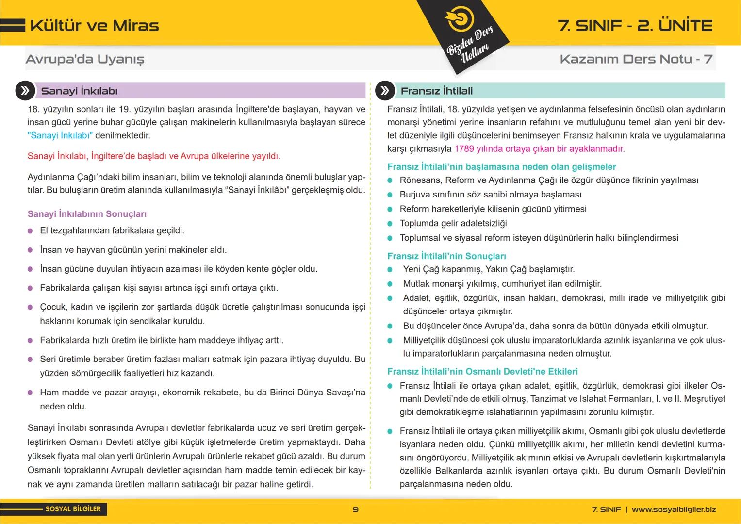 7.SINIF
1, 2, 3, 4, 5 ve
6.ÜNİTE
DERS NOTLARI
sosyalbilgiler.biz
Şeyhmus Yüce 7.SINIF
I.ÜNİTE
DERS NOTLARI
sosyalbilgiler .biz
Şeyhmu