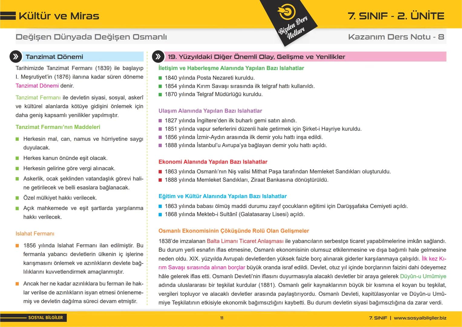 7.SINIF
1, 2, 3, 4, 5 ve
6.ÜNİTE
DERS NOTLARI
sosyalbilgiler.biz
Şeyhmus Yüce 7.SINIF
I.ÜNİTE
DERS NOTLARI
sosyalbilgiler .biz
Şeyhmu