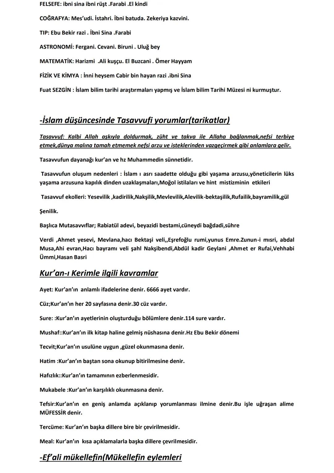 DİN KÜLTÜRÜ VE AHLAK BİLGİSİ TYT KAVRAMLARI (2020)
İslam düşüncesinde bilim ve düşüncenin gelişimi
Müslüman bilginler 9.asırdan itibaren esk