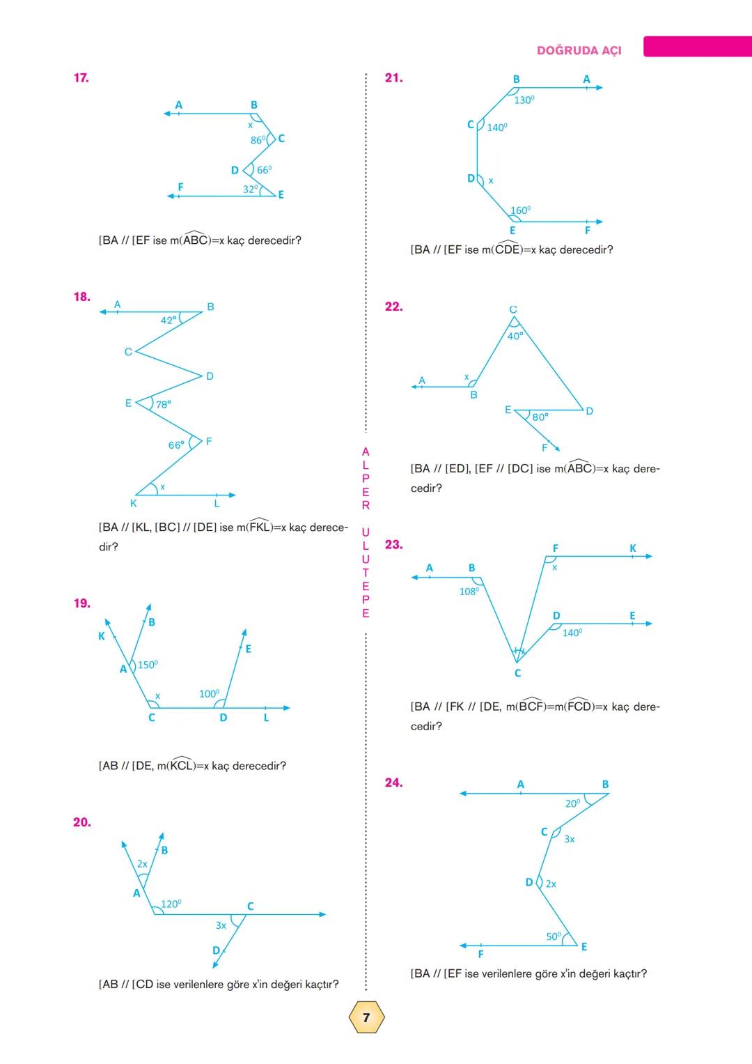 DOĞRUDA AÇI
Nokta: Eni, boyu ve yüksekliği olmayan işarete
(kalem ucunun bıraktığı iz) denir.
Açı: Başlangıç noktaları ortak olan iki işının