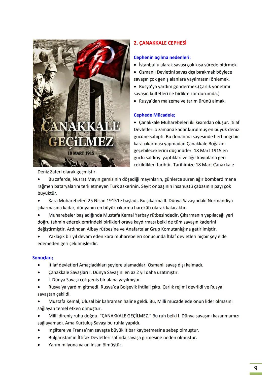 2. ÜNİTE: BİRİNCİ DÜNYA SAVAŞI
KONU 1: I. DÜNYA SAVAŞININ NEDENLERİ
I. DÜNYA SAVAŞI ÖNCESİNDE DEVLETLER ARASINDA MEYDANA GELEN KUTUPLAŞMA
(Ü