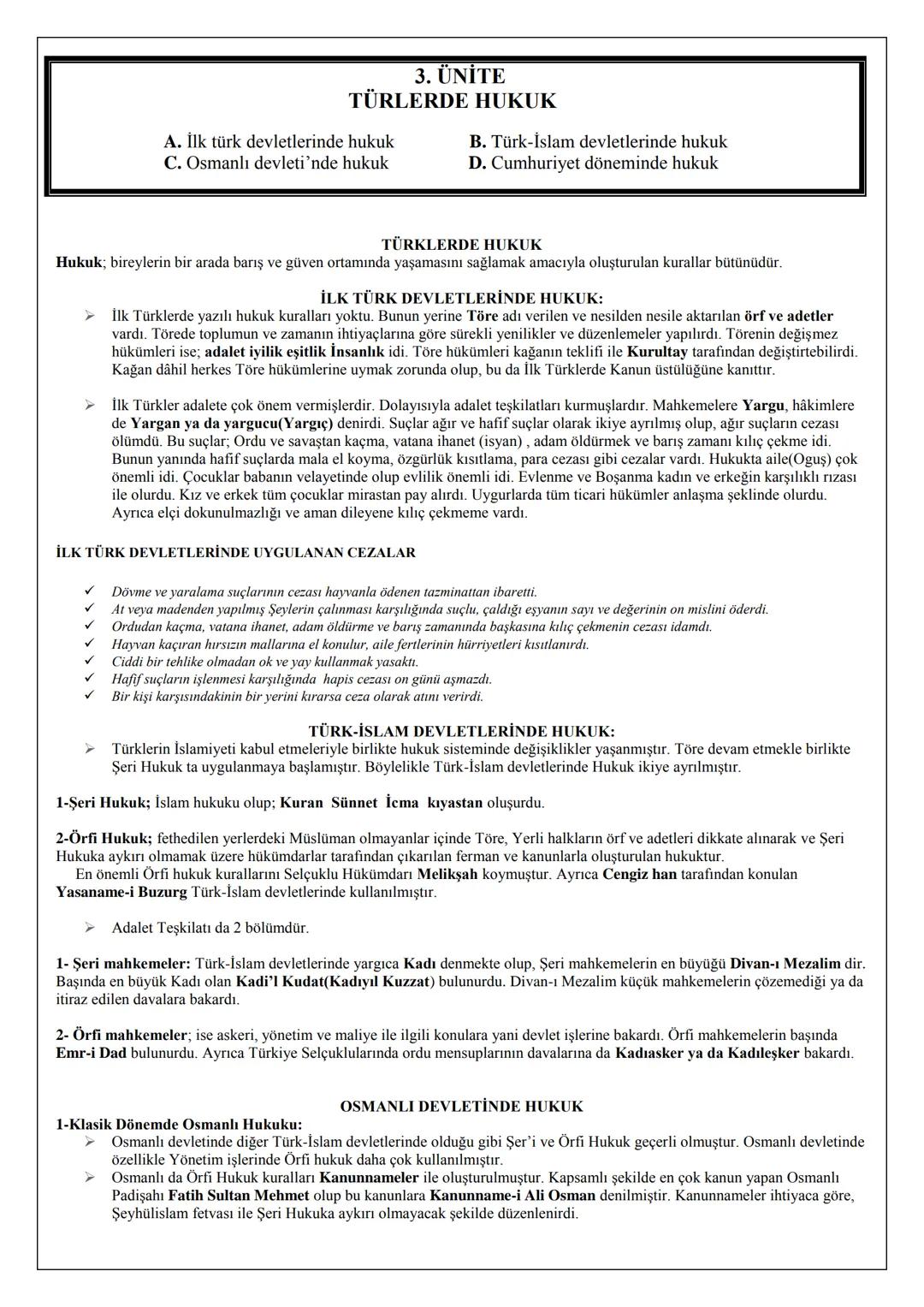 # TARİH 11
# DERS NOTLARI
Türk Kültür Tarihi
2015
MURAT KILINÇ
TARİH ÖĞRETMENİ # 1. ÜNİTE
# TÜRKLERDE DEVLET TEŞKİLATI
* A. İlk Türk