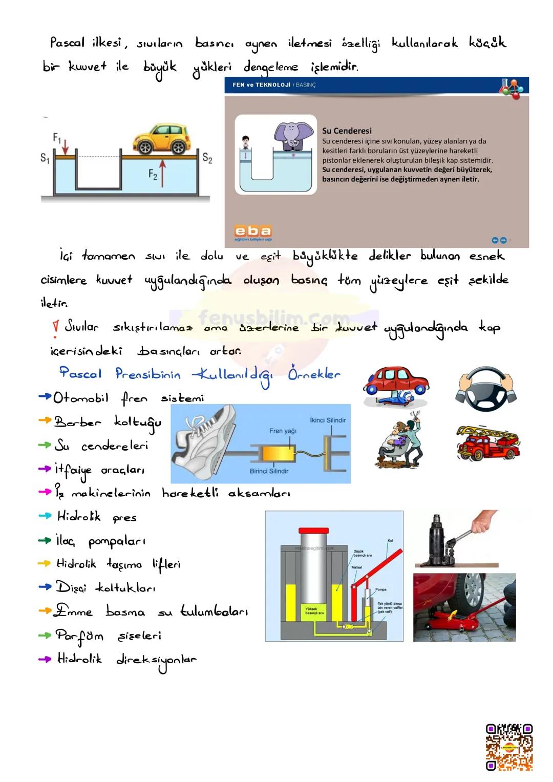 SIVI BASINCI
Sıvıların ağırlıklarından dolayı birim yüzeye uyğuladığı dik kuvvete
SIUI basıncı
denir. Sıvılar akışkan özellikte olduğu için
