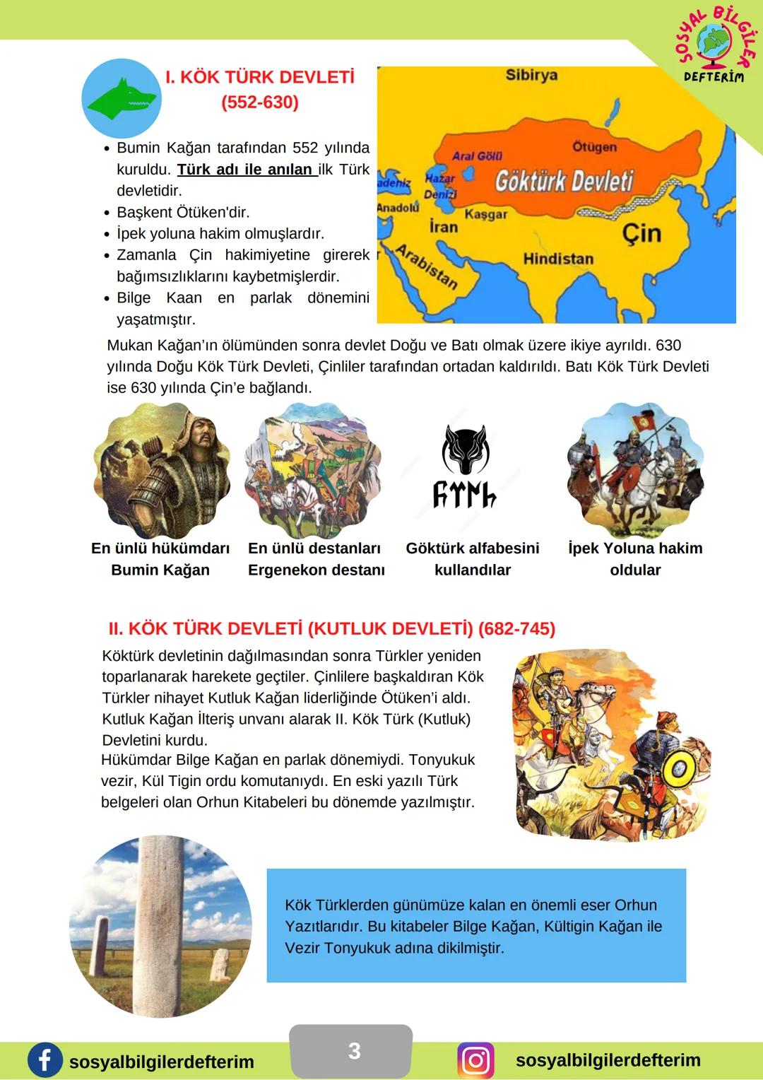 6.SINIF 2.ÜNİTE
E:
SOSYAL BİLGİLER
DERS NOTU
SOSYAL
BİLGİLER
DEFTERİM TÜRKLERİN ANAYURDU ORTA ASYA
Atlas Okyan
Ural Dağları
Aral Gölü
Sibiry