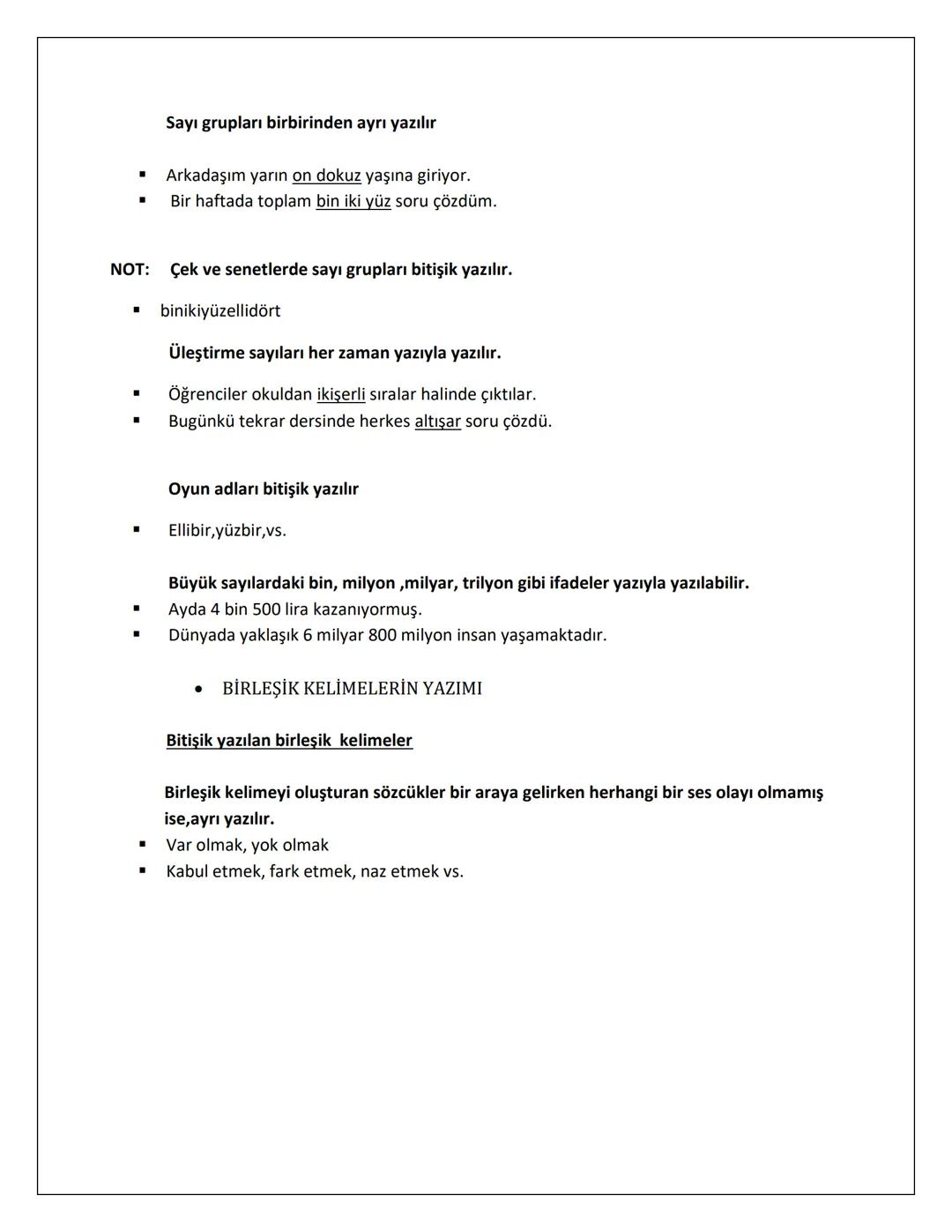 TÜRK DİL KURUMU YAZIM KILAVUZU VE KURALLARI
- İÇERİSİNDEKİLER
- BÜYÜK HARFLERİN KULLANILDIĞI YERLER
- İKİLEMELERİN YAZIMI
- SAYILARIN YAZI