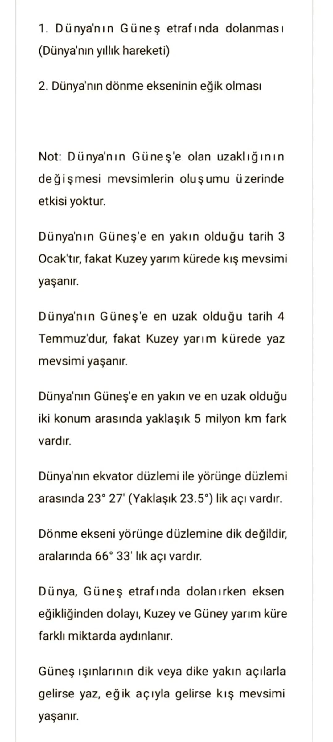Konu: Mevsimlerin Oluşumu
Dünya'nın Şekli ve Hareketleri
Dünya'nın kendi ekseni etrafında batıdan
doğuya (saat yönü tersi) dönmesi sonucu ge