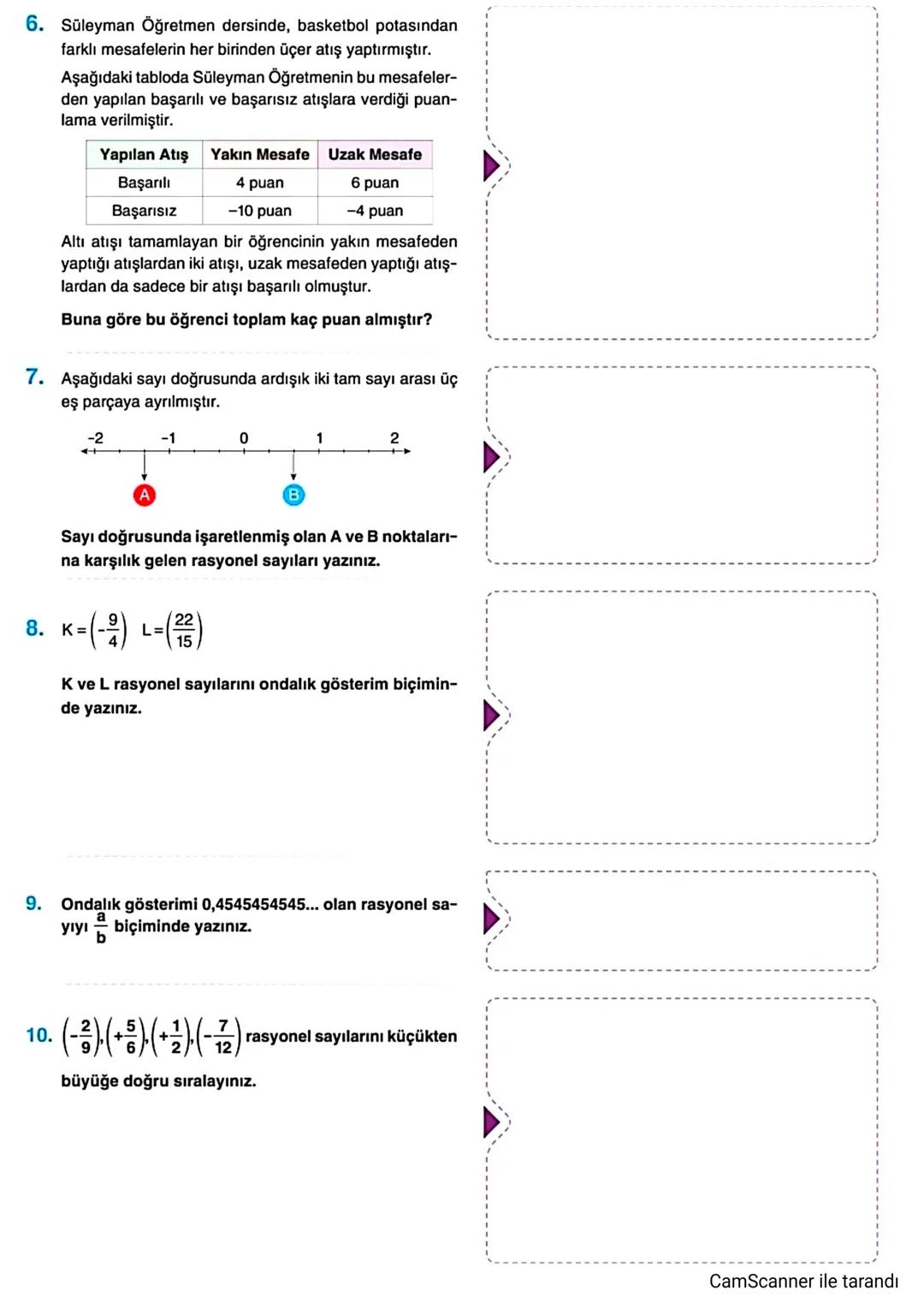 5 MATEMATİK
1. Bu sınavda 10 soru vardır.
2024-2025 EĞİTİM ÖĞRETİM YILI
2. Aşağıdaki tabloda her sorunun puan değeri verilmektedir.
1. S