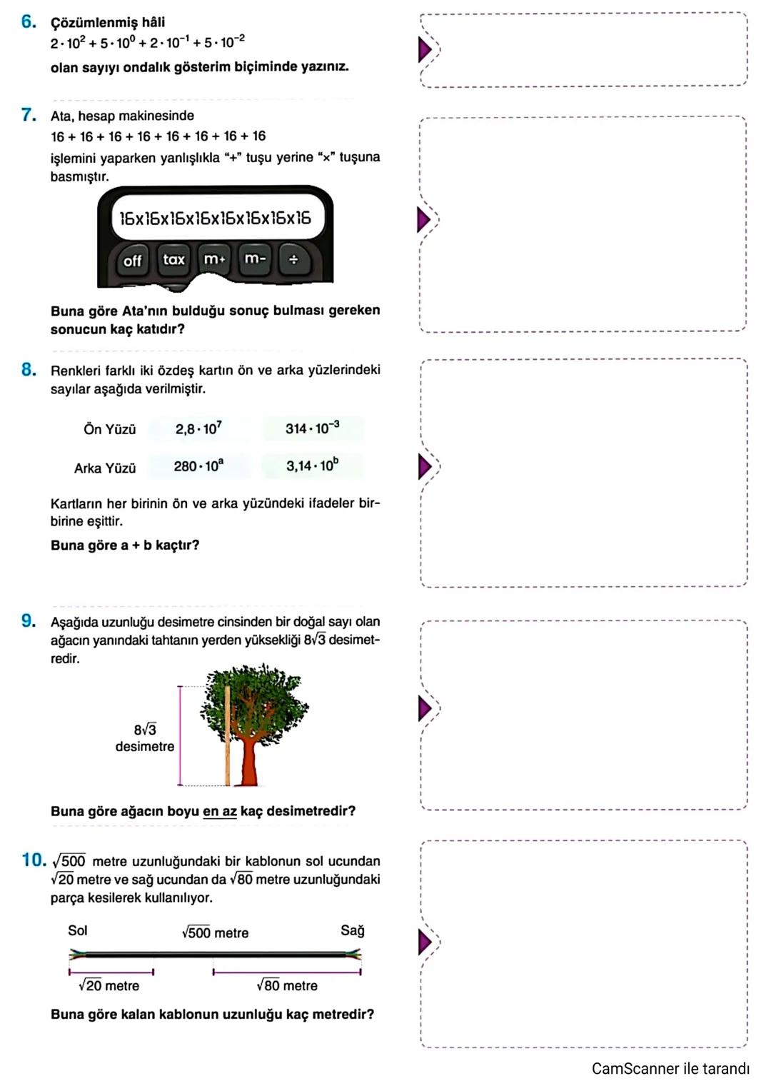 5 MATEMATİK
1. Bu sınavda 10 soru vardır.
2024-2025 EĞİTİM ÖĞRETİM YILI
2. Aşağıdaki tabloda her sorunun puan değeri verilmektedir.
1. S