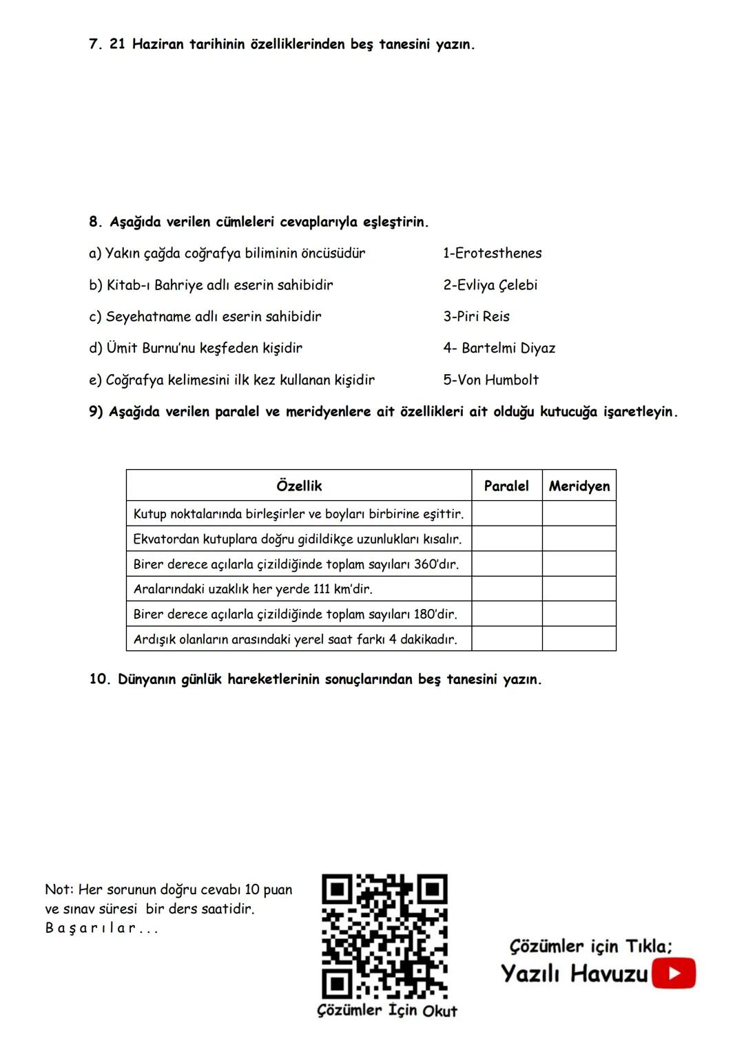Adı
Yazılı Havuzu
9. Sınıf Türk Dili ve Edebiyat Dersi I. Dönem I. Yazılı Soruları
Soyadı
Sınıf
TARİH:
PUAN:
No
1) Aşağıdaki boşluklara hika