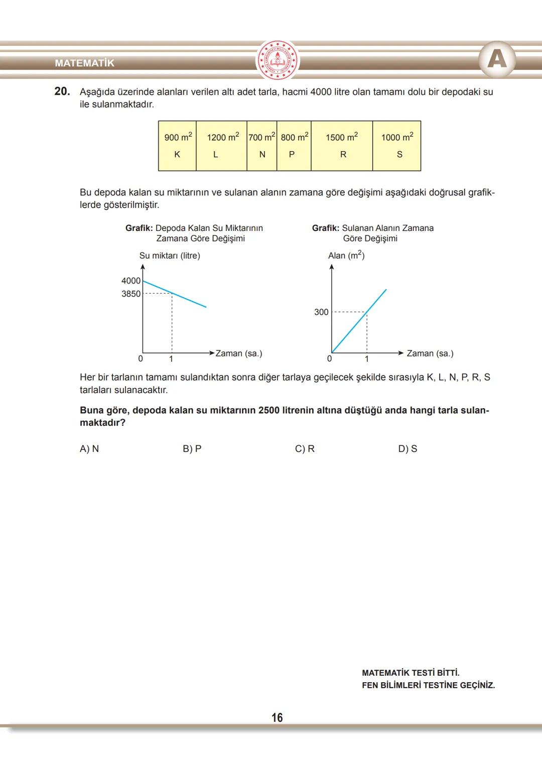 T.C.
MİLLÎ EĞİTİM BAKANLIĞI
ÖLÇME, DEĞERLENDİRME VE SINAV HİZMETLERİ GENEL MÜDÜRLÜĞÜ
SINAVLA ÖĞRENCİ ALACAK ORTAÖĞRETİM
KURUMLARINA İLİŞKİN
