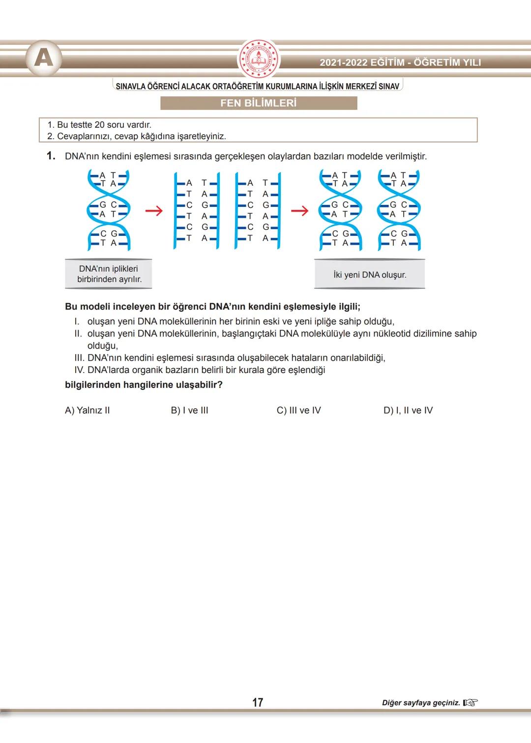 T.C.
MİLLÎ EĞİTİM BAKANLIĞI
ÖLÇME, DEĞERLENDİRME VE SINAV HİZMETLERİ GENEL MÜDÜRLÜĞÜ
SINAVLA ÖĞRENCİ ALACAK ORTAÖĞRETİM
KURUMLARINA İLİŞKİN