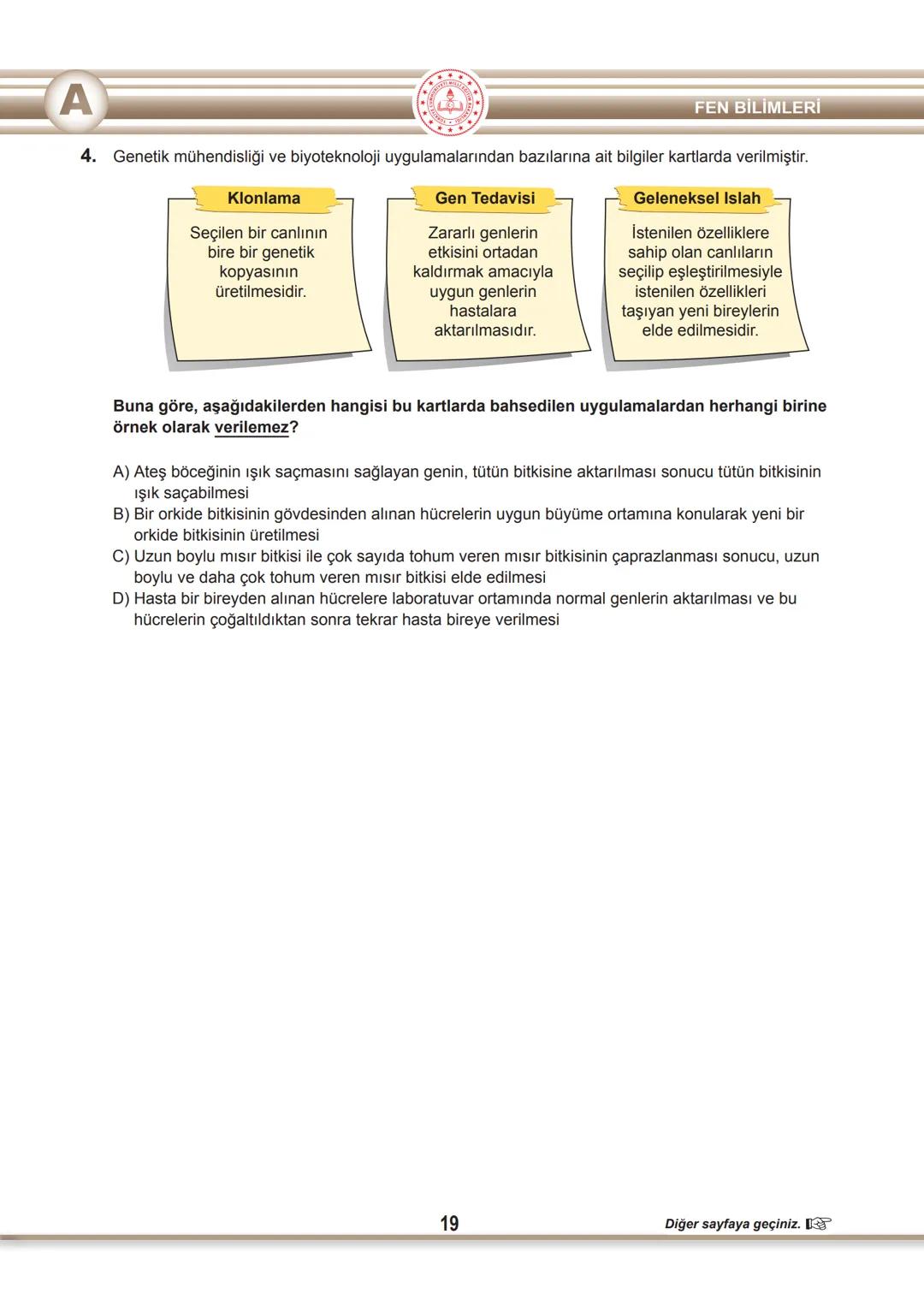 T.C.
MİLLÎ EĞİTİM BAKANLIĞI
ÖLÇME, DEĞERLENDİRME VE SINAV HİZMETLERİ GENEL MÜDÜRLÜĞÜ
SINAVLA ÖĞRENCİ ALACAK ORTAÖĞRETİM
KURUMLARINA İLİŞKİN