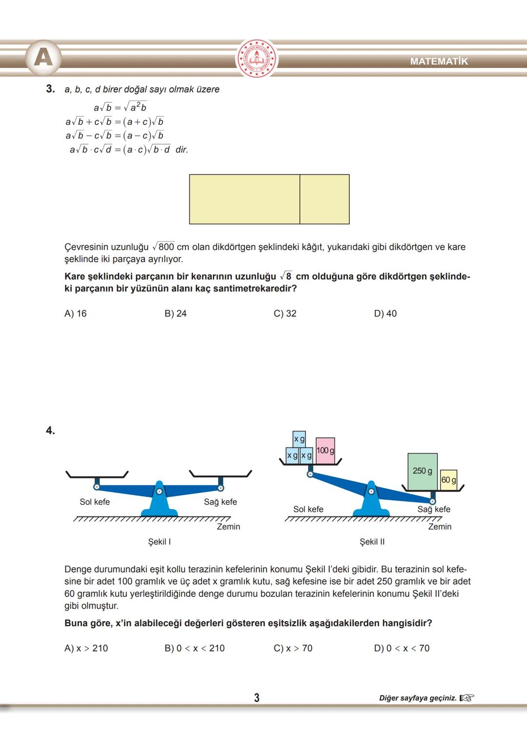 T.C.
MİLLÎ EĞİTİM BAKANLIĞI
ÖLÇME, DEĞERLENDİRME VE SINAV HİZMETLERİ GENEL MÜDÜRLÜĞÜ
SINAVLA ÖĞRENCİ ALACAK ORTAÖĞRETİM
KURUMLARINA İLİŞKİN