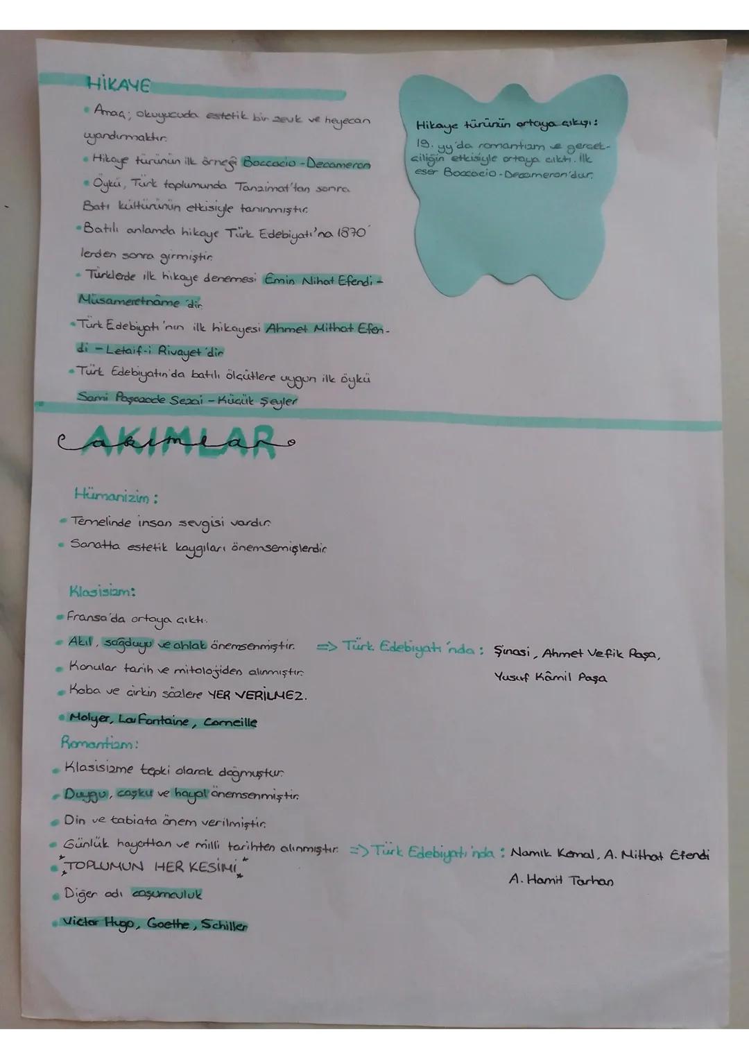 # HİKAYE
* Amaq; okuyucuda estetik bir sevk ve heyecan
wndırmaktır.
* Hikaye türünün ilk örneği Boccacio-Decameron
* Oyki, Turk to