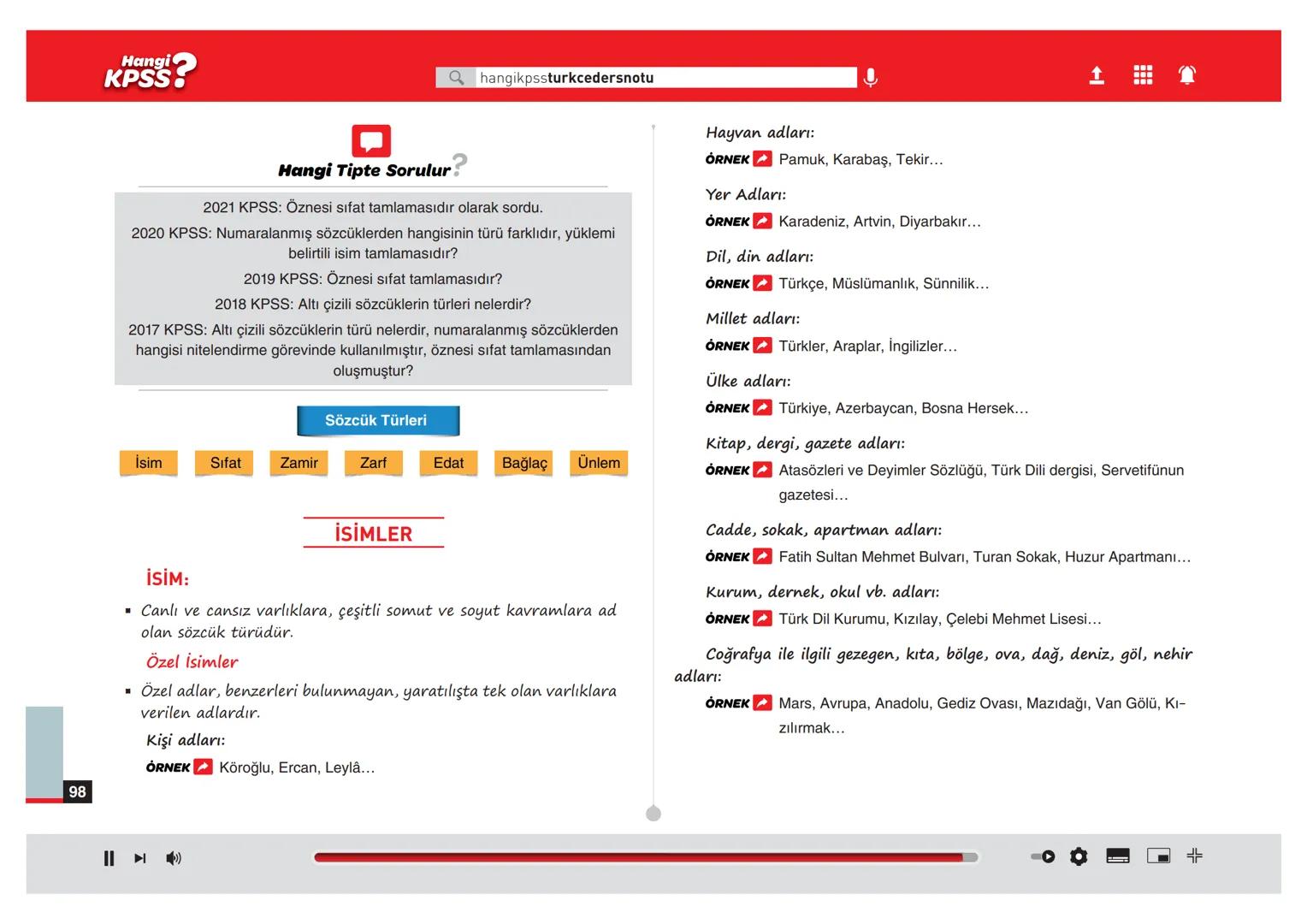 Ünite
8
Sözcük Türleri
Hangi
KPSS? 98
Hangi
Q hangikpssturkcedersnotu
Hangi Tipte Sorulur
2021 KPSS: Öznesi sıfat tamlamasıdır olarak