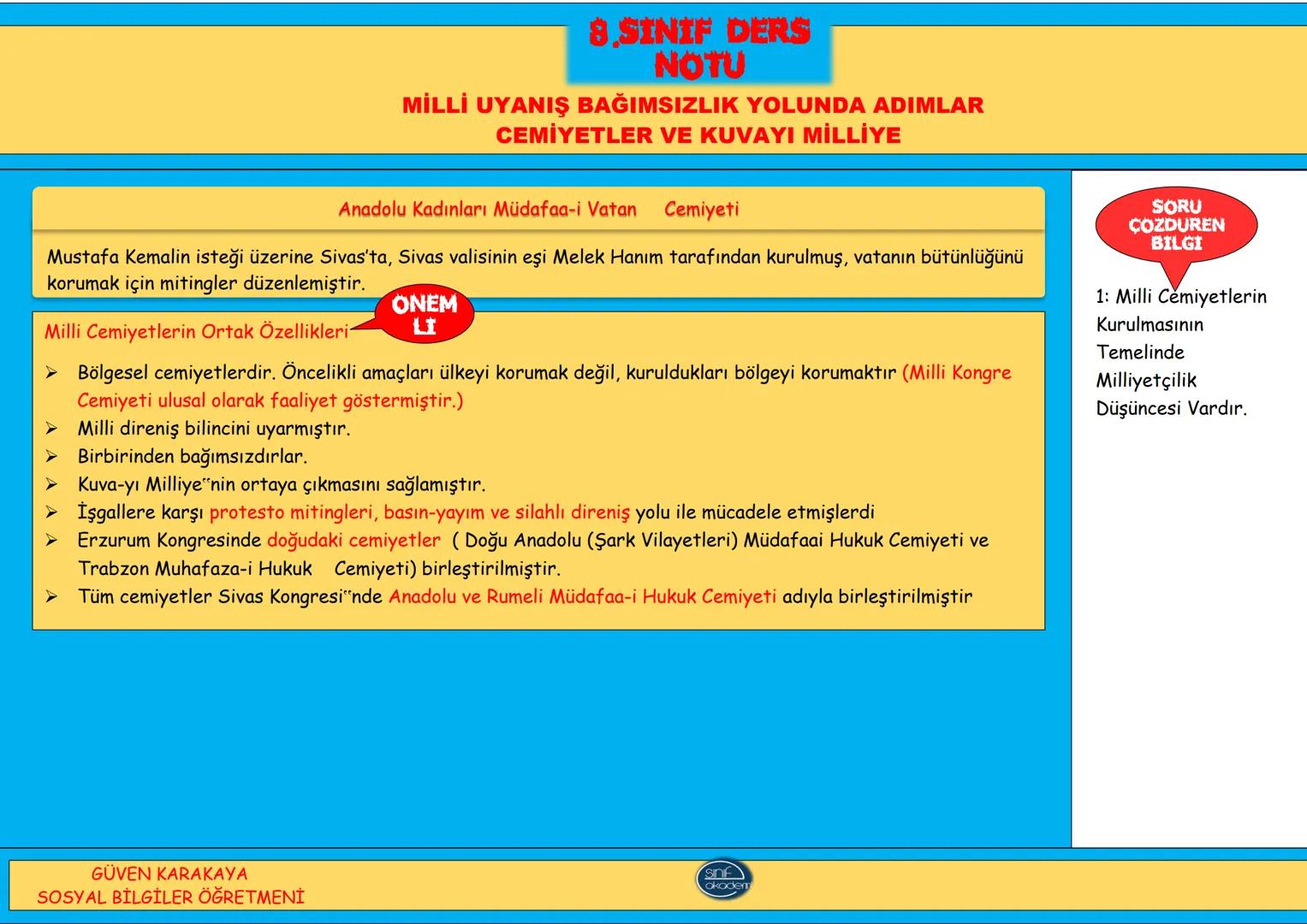 2.TEMA
MİLLİ UYANIŞ
BAĞIMSIZLIK
YOLUNDA ADIMLAR 8.SINIF
DERS NOTU
MİLLİ UYANIŞ BAĞIMSIZLIK YOLUNDA ADIMLAR
1.DÜNYA SAVAŞI VE NEDENLERİ
1.DUN
