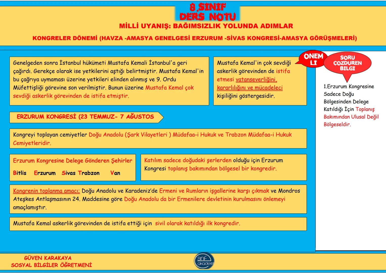 2.TEMA
MİLLİ UYANIŞ
BAĞIMSIZLIK
YOLUNDA ADIMLAR 8.SINIF
DERS NOTU
MİLLİ UYANIŞ BAĞIMSIZLIK YOLUNDA ADIMLAR
1.DÜNYA SAVAŞI VE NEDENLERİ
1.DUN
