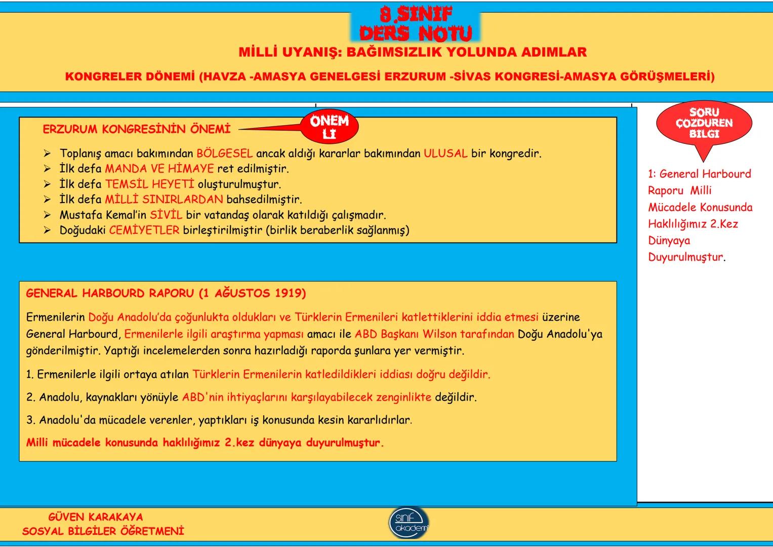 2.TEMA
MİLLİ UYANIŞ
BAĞIMSIZLIK
YOLUNDA ADIMLAR 8.SINIF
DERS NOTU
MİLLİ UYANIŞ BAĞIMSIZLIK YOLUNDA ADIMLAR
1.DÜNYA SAVAŞI VE NEDENLERİ
1.DUN