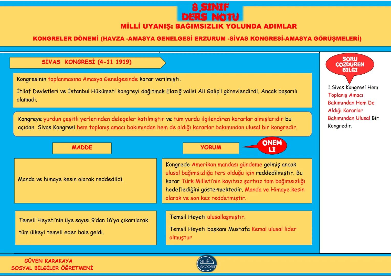2.TEMA
MİLLİ UYANIŞ
BAĞIMSIZLIK
YOLUNDA ADIMLAR 8.SINIF
DERS NOTU
MİLLİ UYANIŞ BAĞIMSIZLIK YOLUNDA ADIMLAR
1.DÜNYA SAVAŞI VE NEDENLERİ
1.DUN