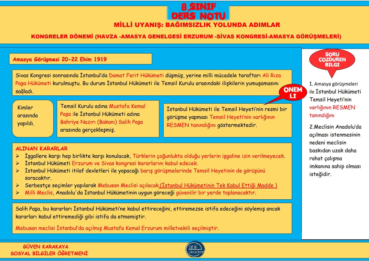 2.TEMA
MİLLİ UYANIŞ
BAĞIMSIZLIK
YOLUNDA ADIMLAR 8.SINIF
DERS NOTU
MİLLİ UYANIŞ BAĞIMSIZLIK YOLUNDA ADIMLAR
1.DÜNYA SAVAŞI VE NEDENLERİ
1.DUN