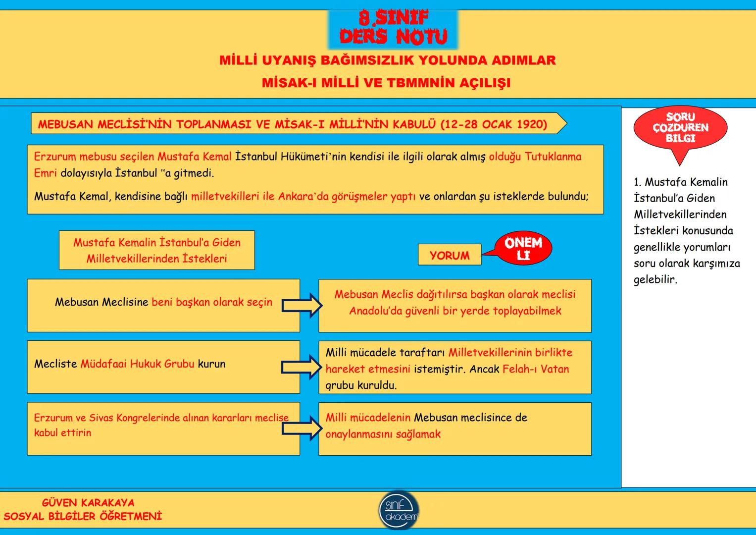 2.TEMA
MİLLİ UYANIŞ
BAĞIMSIZLIK
YOLUNDA ADIMLAR 8.SINIF
DERS NOTU
MİLLİ UYANIŞ BAĞIMSIZLIK YOLUNDA ADIMLAR
1.DÜNYA SAVAŞI VE NEDENLERİ
1.DUN