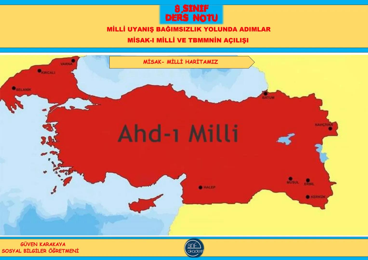 2.TEMA
MİLLİ UYANIŞ
BAĞIMSIZLIK
YOLUNDA ADIMLAR 8.SINIF
DERS NOTU
MİLLİ UYANIŞ BAĞIMSIZLIK YOLUNDA ADIMLAR
1.DÜNYA SAVAŞI VE NEDENLERİ
1.DUN
