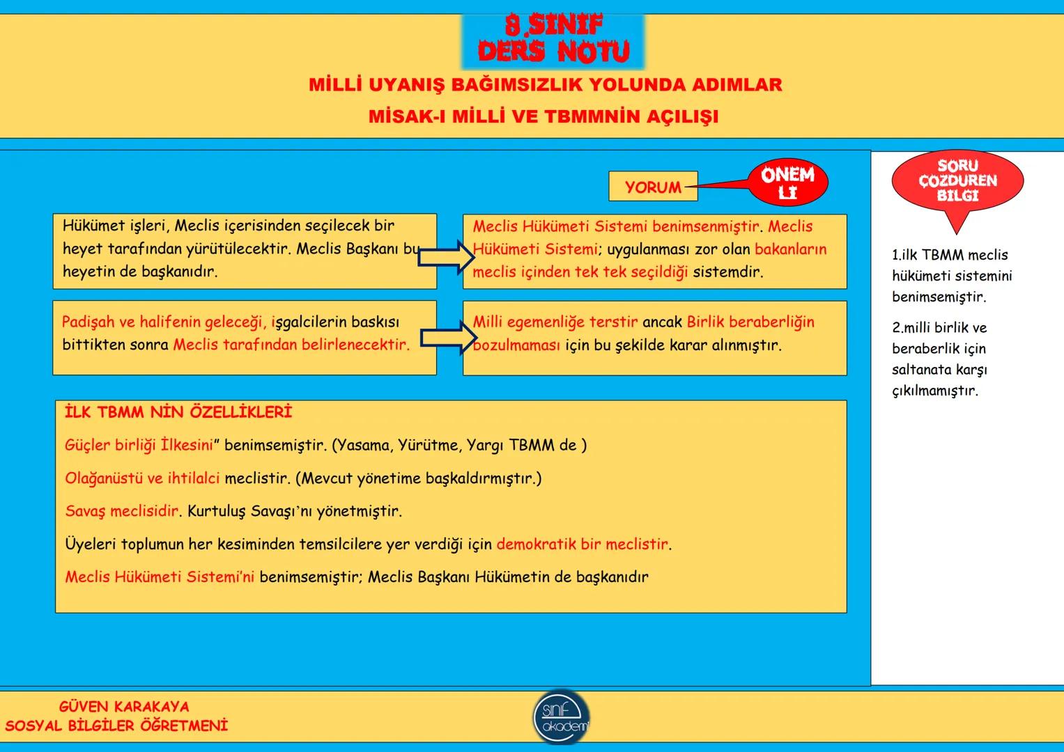 2.TEMA
MİLLİ UYANIŞ
BAĞIMSIZLIK
YOLUNDA ADIMLAR 8.SINIF
DERS NOTU
MİLLİ UYANIŞ BAĞIMSIZLIK YOLUNDA ADIMLAR
1.DÜNYA SAVAŞI VE NEDENLERİ
1.DUN