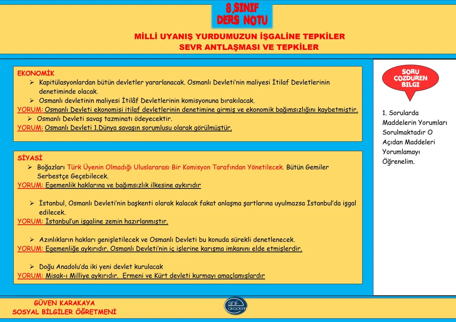 2.TEMA
MİLLİ UYANIŞ
BAĞIMSIZLIK
YOLUNDA ADIMLAR 8.SINIF
DERS NOTU
MİLLİ UYANIŞ BAĞIMSIZLIK YOLUNDA ADIMLAR
1.DÜNYA SAVAŞI VE NEDENLERİ
1.DUN