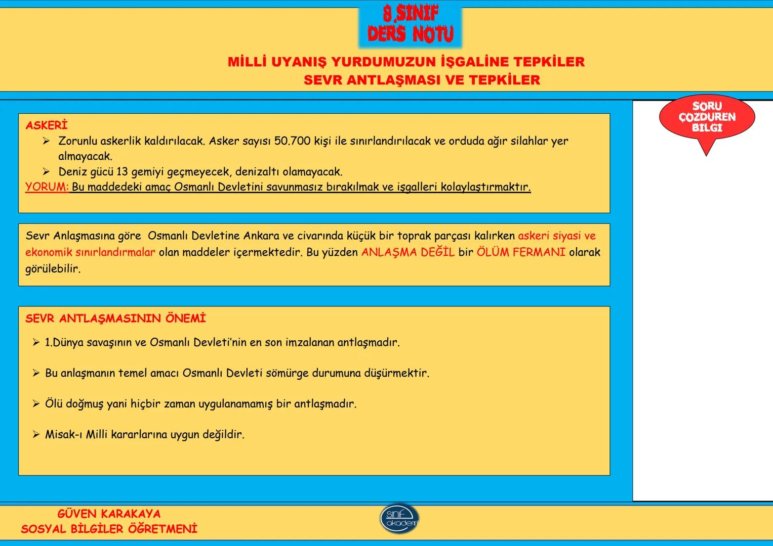 2.TEMA
MİLLİ UYANIŞ
BAĞIMSIZLIK
YOLUNDA ADIMLAR 8.SINIF
DERS NOTU
MİLLİ UYANIŞ BAĞIMSIZLIK YOLUNDA ADIMLAR
1.DÜNYA SAVAŞI VE NEDENLERİ
1.DUN