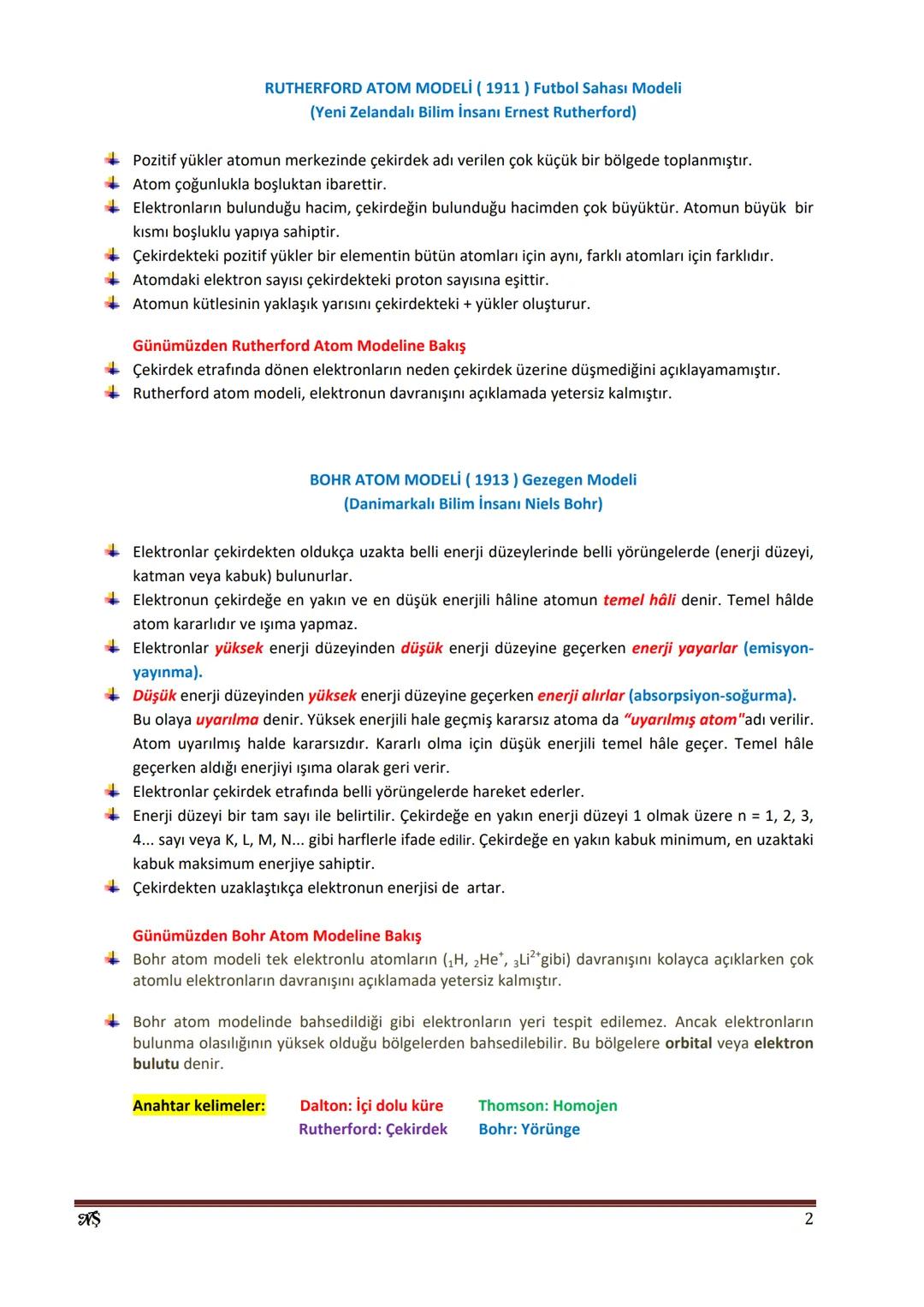 # ATOM MODELLERİ
.....
1807
J. Dalton
1897
J.J Thomson
1911
E. Rutherford
1913
N. Bohr
1926
Erwin Schrödinger
DALTON ATOM MODELİ (180