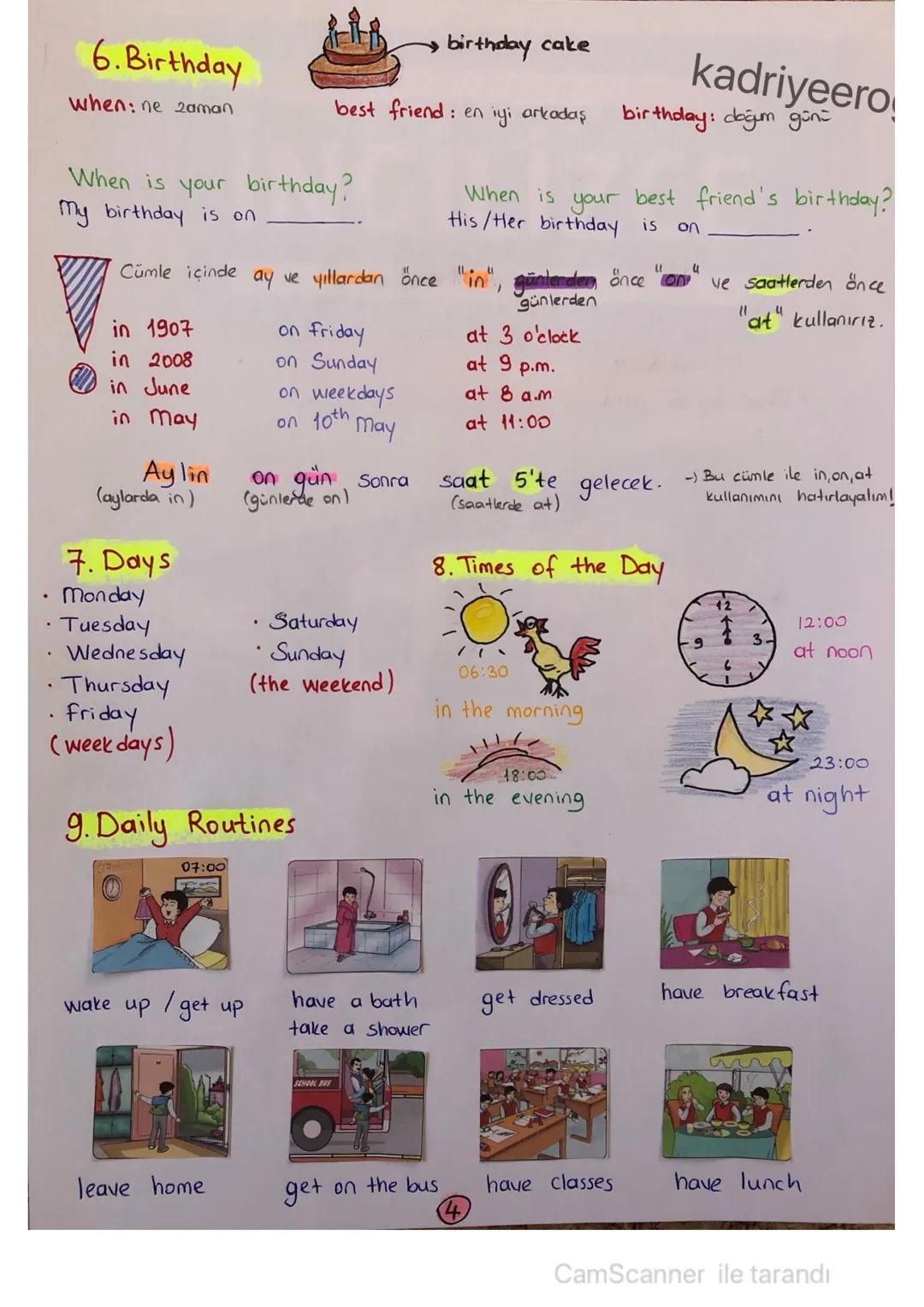 # UNIT 1-5 kadriyeeroglu
life = yaşam, hayat visit = ziyaret etmek diary = günlük
time = zaman, süre attend = katılmak (=join) Study = (der