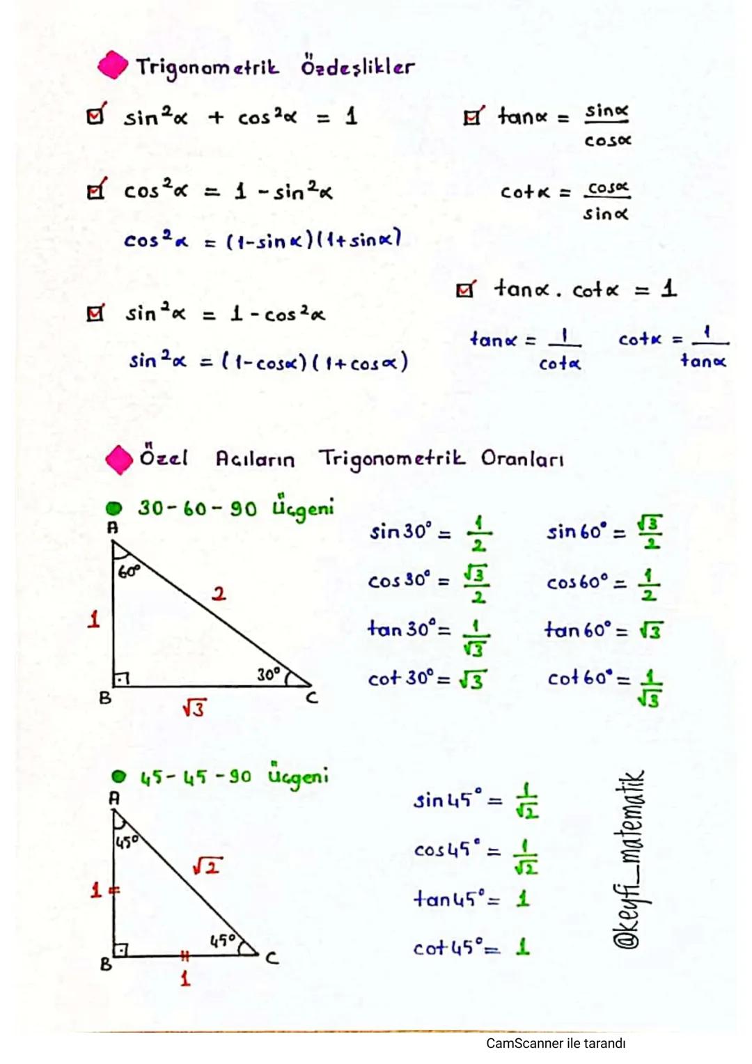 TANJANT FONKSİYONU
Ул
KOTANJANT FONKSİYONU
x=1
A10,1)
Cotos F Kotanjant
Ekseni
y=1
tana
Al1,0)
4
Tanjont
Ekseni
Birim Gember üzerinde x°
ölg
